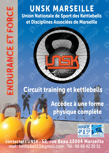 iiDmage imprimerie numérique réalise la création graphique et imprime les flyers A6 recto-verso pour l'association UNSK à Marseille 13004